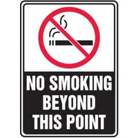 Accuform MSMK516XP 10"" x 7"" Safety Sign: (Graphic) No Smoking Beyond This Point, Accu-Shield