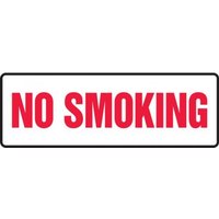 Accuform MSMK528VS 4"" x 12"" Safety Sign: No Smoking Adhesive Vinyl