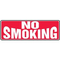 Accuform MSMK530VP 4"" x 12"" Safety Sign: No Smoking, Plastic