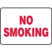 Accuform MSMK545VS 10"" x 14"" Safety Sign: No Smoking, Adhesive Vinyl