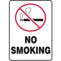 Accuform MSMK982VP 20"" x 14"" Bilingual Safety Sign: No Smoking (Symbol) Plastic