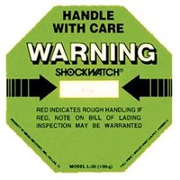 Accuform MSN144GN 3 3/4"" Shockwatch Indicating Label 100 G-Force (Green Label)