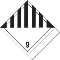 Accuform MSS900 4"" x 4-3/4"" Proper Shipping Name Label: Hazard Class 9 - Miscellaneous Dangerous Goods Blank