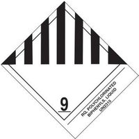 Accuform MSS920 4"" x 4-3/4"" Proper Shipping Name Label: Hazard Class 9 - Miscellaneous Dangerous Goods UN2315 Rq, Poly Chlorinated Biphenyls, Solid