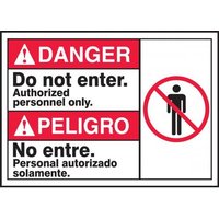 Accuform MTAS100VS 10"" x 14"" Bilingual ANSI Sign - Admittance Adhesive Vinyl