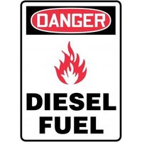 Accuform MTDX081XT 14"" x 10"" OSHA Danger Chemical Sign: Diesel Fuel Dura-Plastic