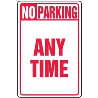 Accuform MVHR401XL 18"" x 12"" Safety Sign: No Parking Any Time Aluma-Lite