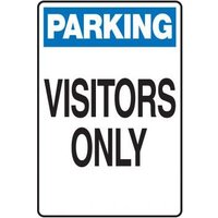 Accuform MVHR430VA 18"" x 12"" Parking Safety Sign: Visitors Only Aluminum