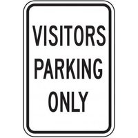 Accuform MVHR437XV 18"" x 12"" Parking Sign: Visitor Parking Only Adhesive Dura-Vinyl