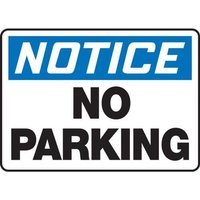 Accuform MVHR449VS 12"" x 18"" OSHA Notice Safety Sign: No Parking Adhesive Vinyl