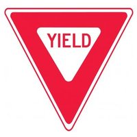 Accuform MVHR479VP 18"" x 18"" Traffic Safety Sign: Yield Plastic