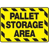 Accuform MVHR533XV 10"" x 14"" Safety Sign: Pallet Storage Area Adhesive Dura-Vinyl