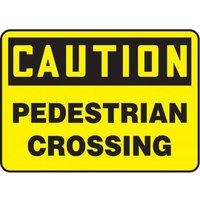“14" x 20" OSHA Safety Sign "Pedestrian Crossing"“