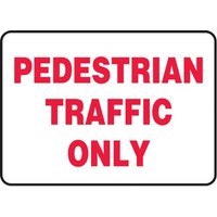 Accuform MVHR951VS 14"" x 20"" Safety Sign: Pedestrian Traffic Only