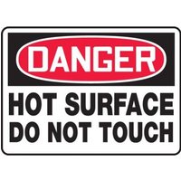 Accuform MWLD102XP 10"" x 14"" Accu-Shield OSHA Danger Safety Sign: Hot Surface - Do Not Touch