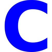 Accuform NAM214CBU 2"" Magnetic Vinyl Magnetic Characters: Individual Letter C Blue