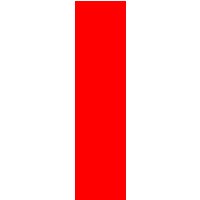 Accuform NAM214IRD 2"" Magnetic Vinyl Magnetic Characters: Individual Letter I Red