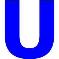 Accuform NAM214UBU 2"" Magnetic Vinyl Magnetic Characters: Individual Letter U Blue