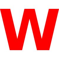 Accuform NAM214WRD 2"" Magnetic Vinyl Magnetic Characters: Individual Letter W Red