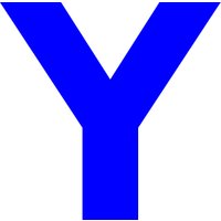 Accuform NAM236YBU 4"" Magnetic Character: Individual Blue Letter Y