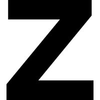 Accuform NAM214ZBK 2"" Magnetic Character: Individual Black Letter Z