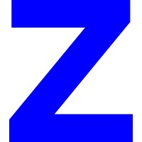 Accuform NAM214ZBU 2"" Magnetic Character: Individual Blue Letter Z
