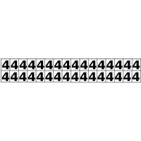 Accuform NCH6004WT 5/8"" Number Marker ""4"" Adhesive Vinyl Black on White
