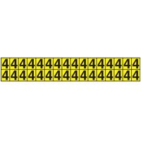 Accuform NCH6004YL 5/8"" Number Marker ""4"" Adhesive Vinyl Black on Yellow