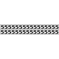 Accuform NCH6005WT 5/8"" Number Marker ""5"" Adhesive Vinyl Black on White
