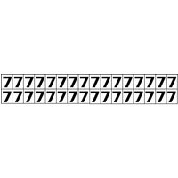 Accuform NCH6017WT 1"" Number Marker ""7"" Adhesive Vinyl Black on White