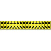 Accuform NCH600AYL 5/8"" Adhesive Vinyl - Black On Yellow Individual Letter Markers Letter A