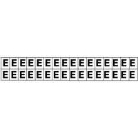 Accuform NCH601EWT 1"" Letter Marker ""E"" Adhesive Vinyl Black on White