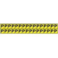 Accuform NCH601PYL 1"" Letter Marker ""P"" Adhesive Vinyl Black on Yellow