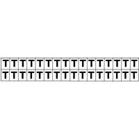 Accuform NCH601TWT 1"" Letter Marker ""T"" Adhesive Vinyl Black on White