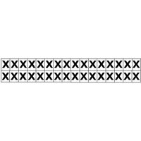 Accuform NCH601XWT 1"" Adhesive Vinyl - Black On White Individual Letter Markers Letter X