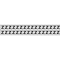 Accuform NCH600ZWT 5/8"" Adhesive Vinyl - Black On White Individual Letter Markers Letter Z