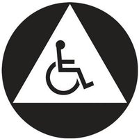 Accuform PAD726BK 12"" x 12"" California Title 24 Gender-Neutral Sign: Handicap Accessible Black/White