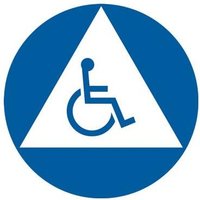 Accuform PAD726BU 12"" x 12"" California Title 24 Gender-Neutral Sign: Handicap Accessible Blue/White