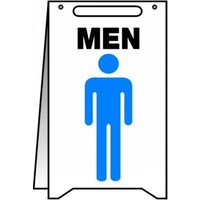 Accuform PFR203 20"" x 12"" Fold-Up Safety Sign: Men with Graphic