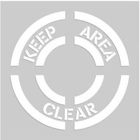 Accuform PMS211 24"" x 24"" Floor Marking Stencils: Keep Area Clear