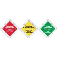 Accuform PSF311 Status Alert Flip-Plac Sign: Ice on Surfaces