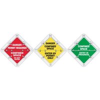 Accuform PSF317 Status Alert Flip-Plac Sign: Confined Space