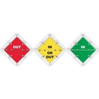 Accuform PSF321 Status Alert Flip-Plac Sign: Out/In or Out/In