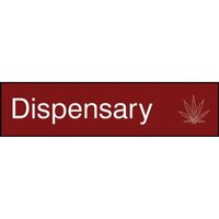 Accuform PSG601MR 3"" x 12"" Engraved Accu-Ply Sign: Dispensary White Letters on Maroon
