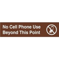 Accuform PSG651BR 3"" x 12"" Engraved Accu-Ply Sign White Letters on Brown