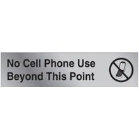 Accuform PSG651SL 3"" x 12"" Engraved Accu-Ply Sign Black Letters on Silver