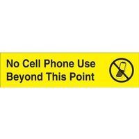 Accuform PSG651YL 3"" x 12"" Engraved Accu-Ply Sign Black Letters on Yellow