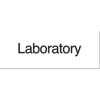Accuform PSG812BU 3"" x 8"" Engraved Accu-Ply Facility Sign: Laboratory White Letters on Dark Blue