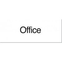 Accuform PSG824BA 3"" x 8"" Engraved Accu-Ply Sign: Office Black Letters on Brass