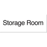 Accuform PSG840BR 3"" x 8"" Engraved Accu-Ply Sign: Storage Room White Letters on Brown